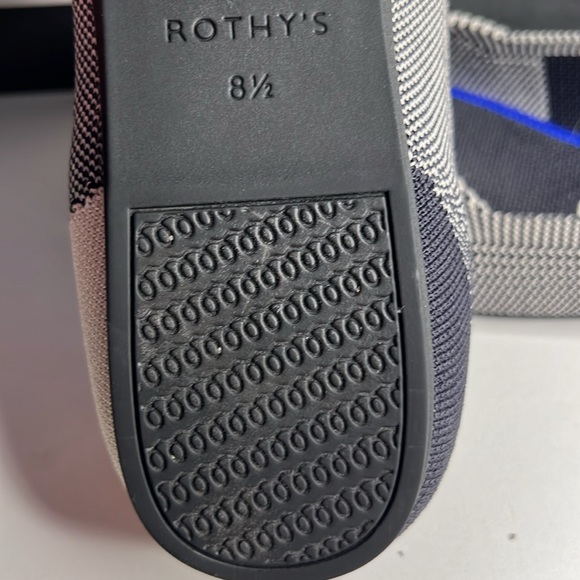 Rothys  Flat Captoe Black Cream Buffalo Plaid Knit Ballet Round Toe Women’s 8.5 - Picture 16 of 16